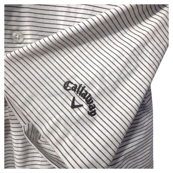 Callaway white with‎ stripes xl golf shirt - Picture 2 of 4